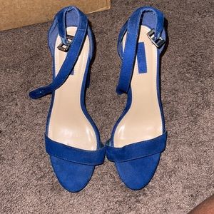 Blue Suede Heels Worn Once